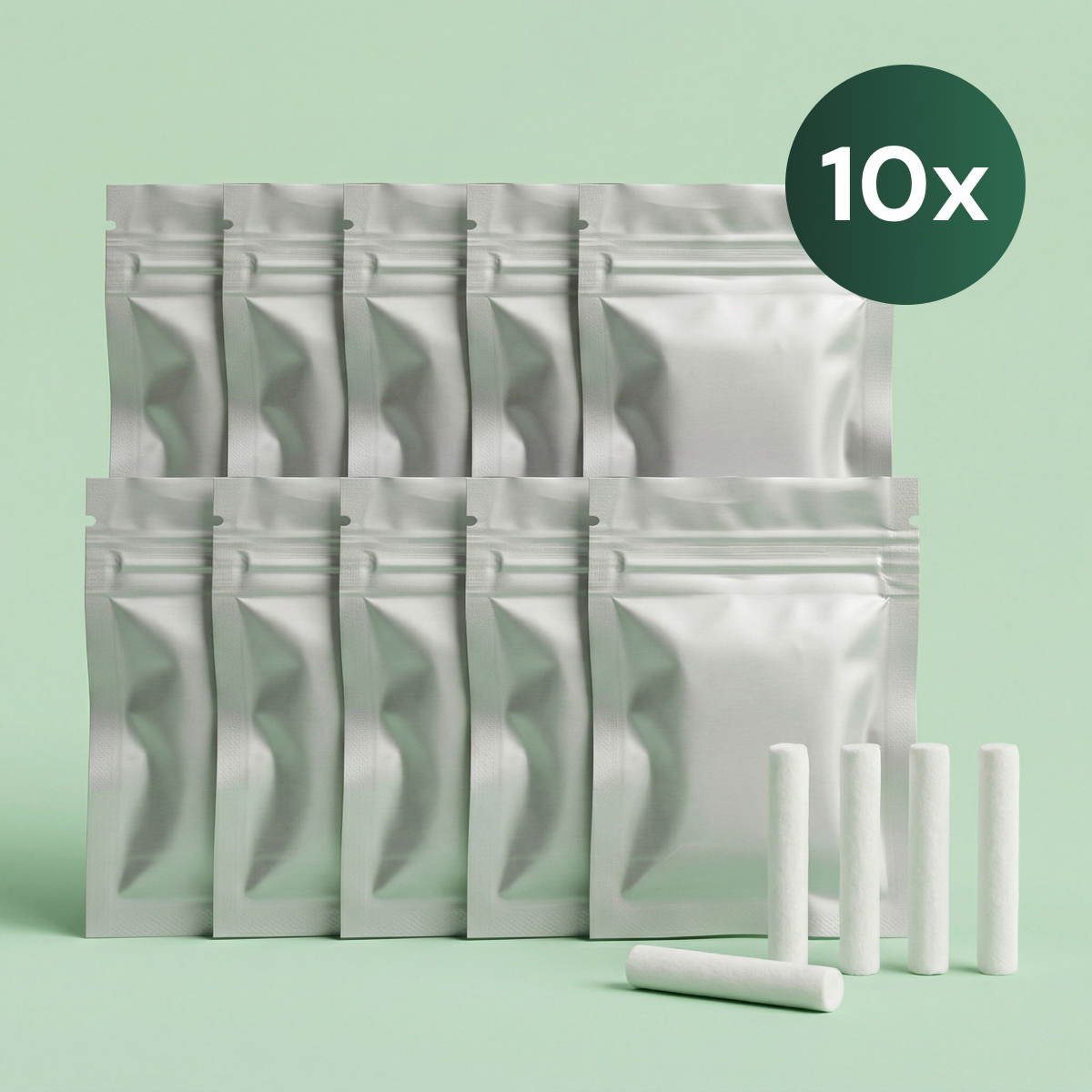 Lots de 10 sachets recharges neutres