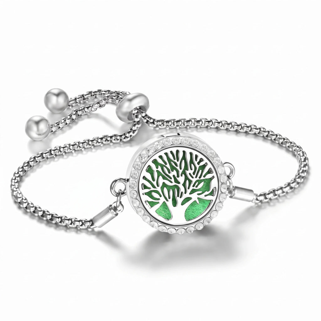 Bracelet Diffuseur d’Huiles Essentielles – Médaillon Ajustable