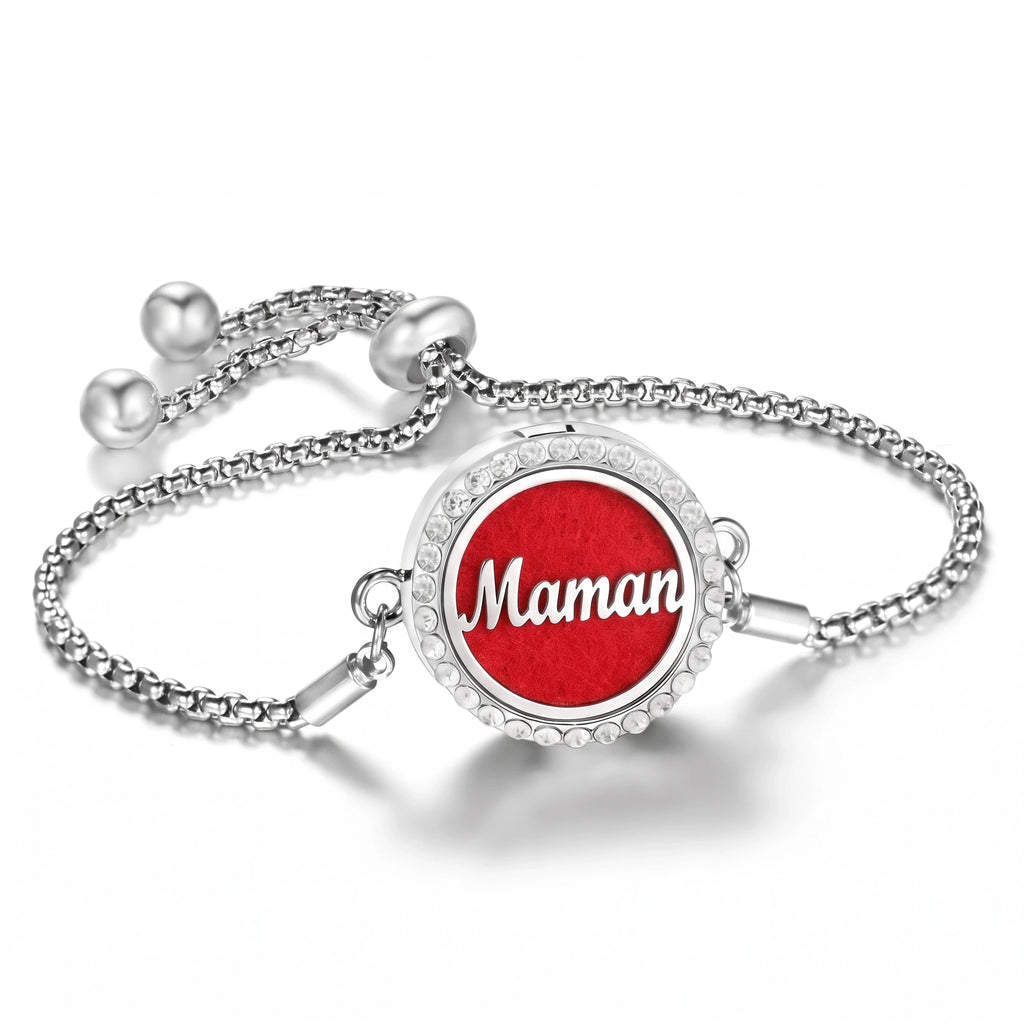 Bracelet Diffuseur d’Huiles Essentielles – Médaillon Ajustable