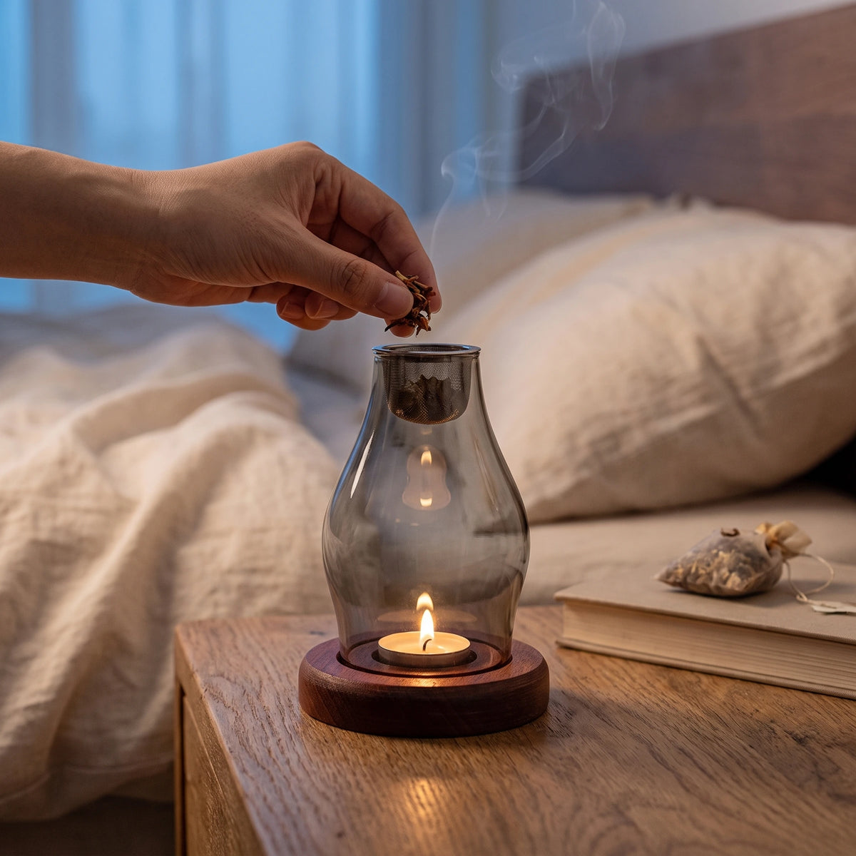 Utilisation du brûle-parfum avec matières parfumées sèches