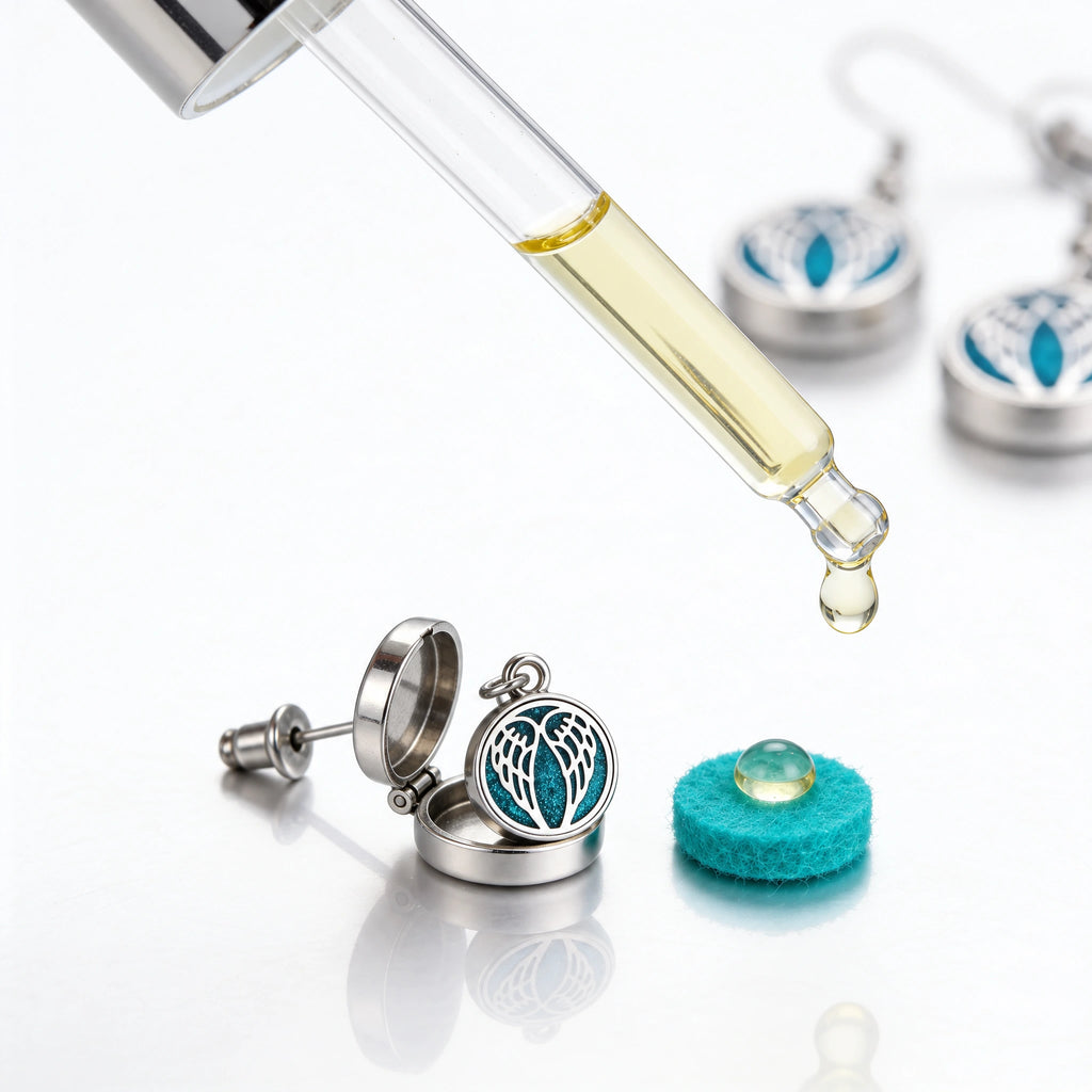Boucles d’oreilles diffuseur à pastille — Ailes d’ange