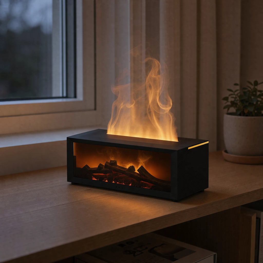Diffuseur d’ambiance effet flamme noir