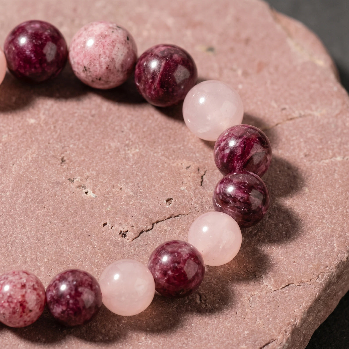 Bracelet élastique en perles naturelles 8 mm – Stabilize emotions | Breez