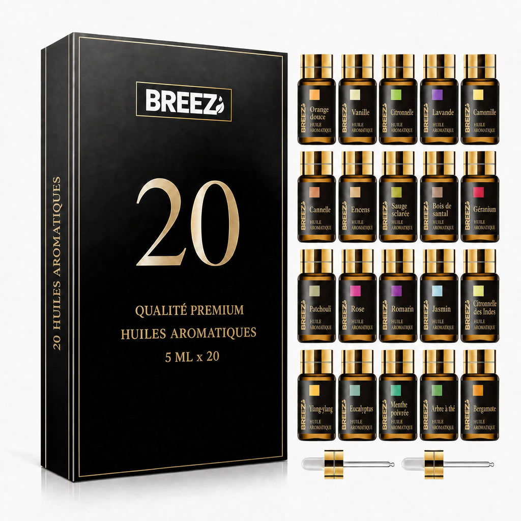Set mit 20 aromatischen Ölen 5 ml | Breez