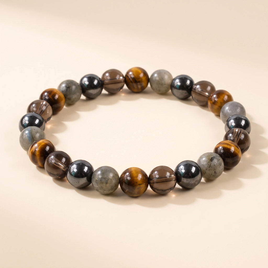 Bracelet élastique en perles naturelles 8 mm – Protection | Breez