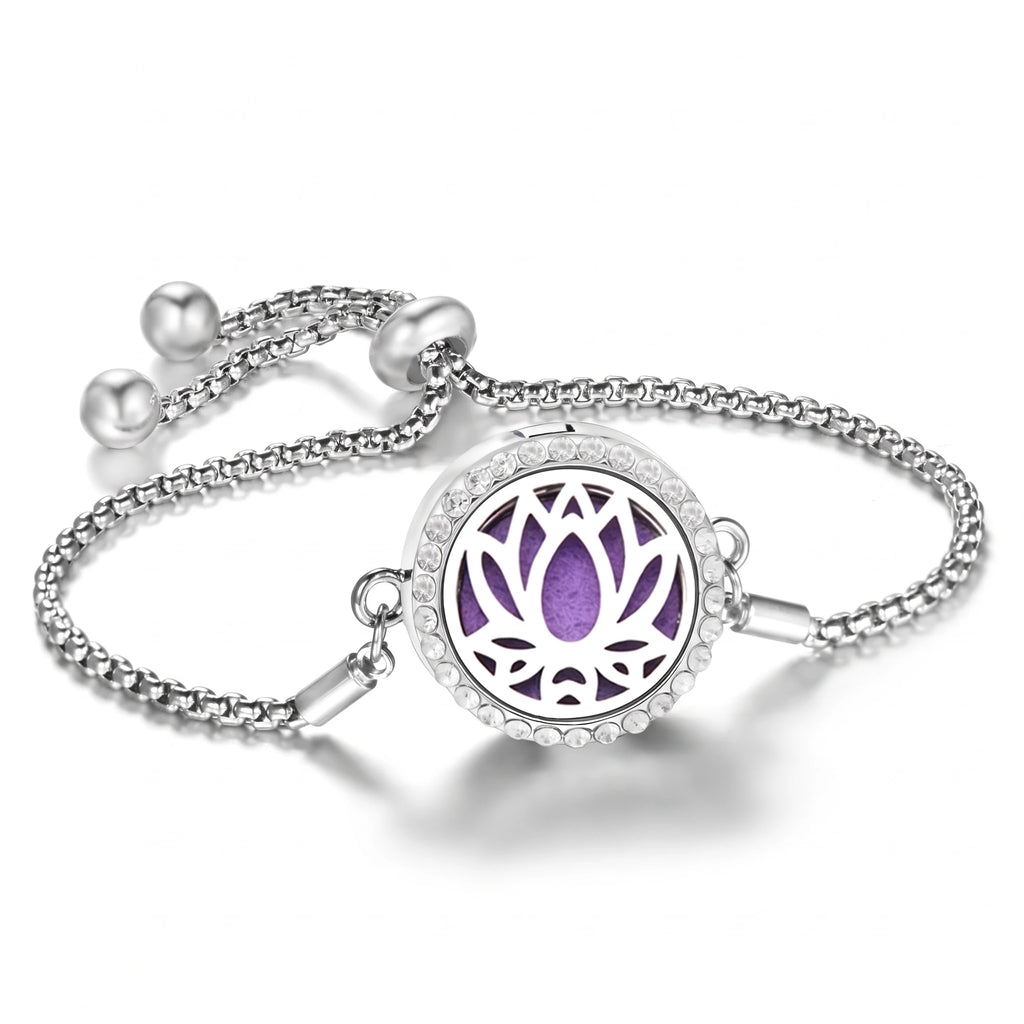 Bracelet Diffuseur d’Huiles Essentielles – Médaillon Ajustable