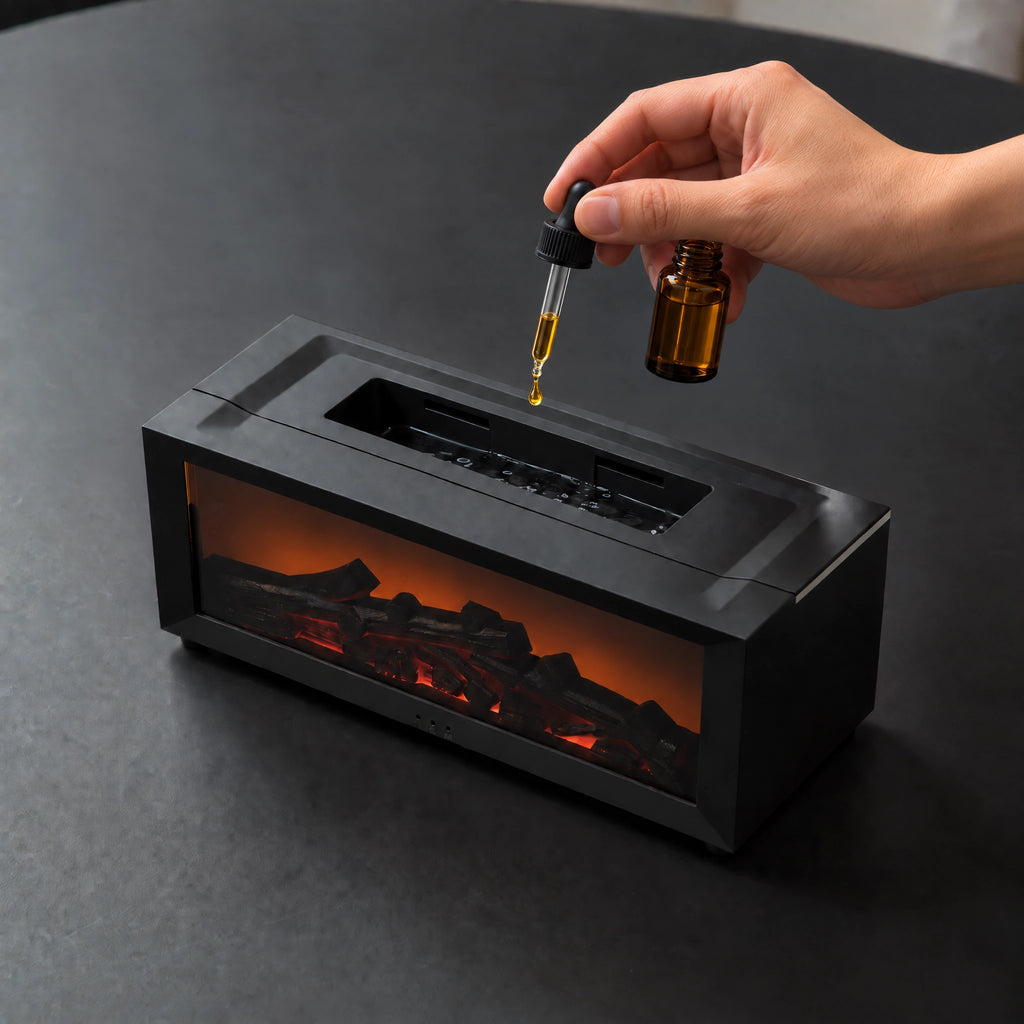 Diffuseur d’ambiance effet flamme noir