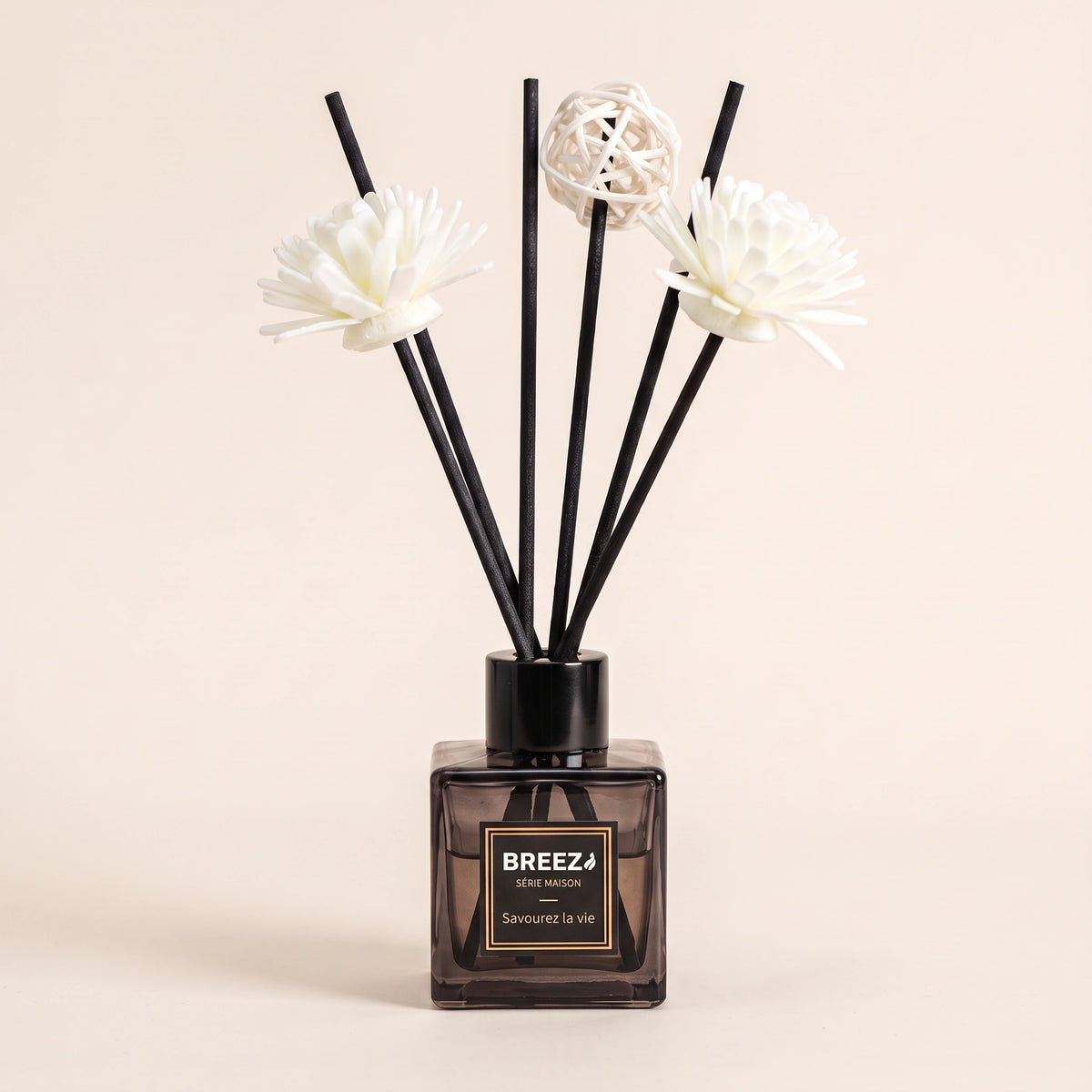 Diffuseur à tiges floral Breez avec fleurs décoratives blanches
