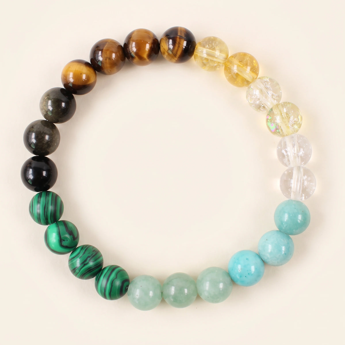 Bracelet élastique en perles naturelles 8 mm – Money | Breez