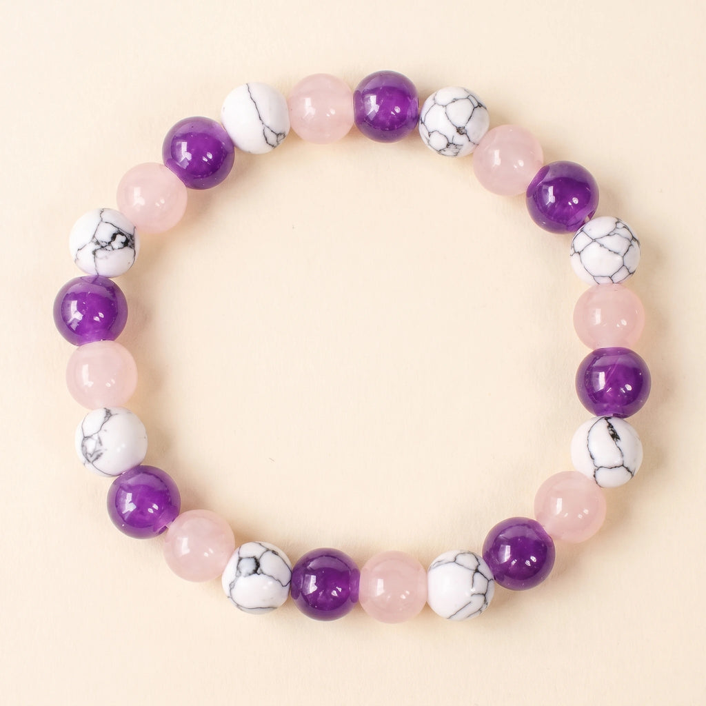 Bracelet élastique en perles naturelles 8 mm – Sleep | Breez