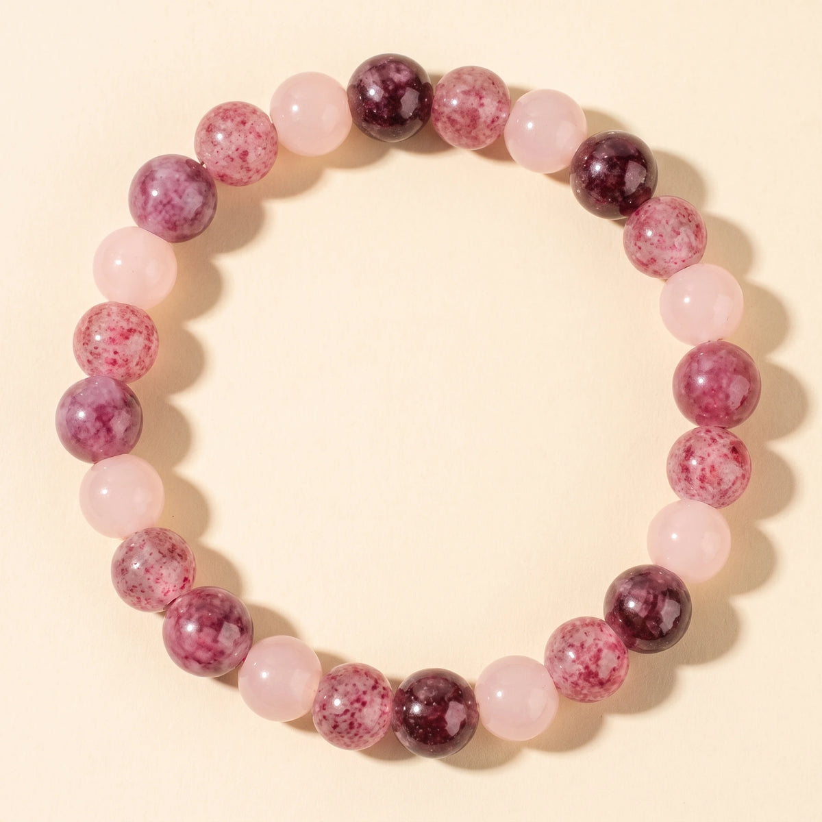 Bracelet élastique en perles naturelles 8 mm – Stabilize emotions | Breez