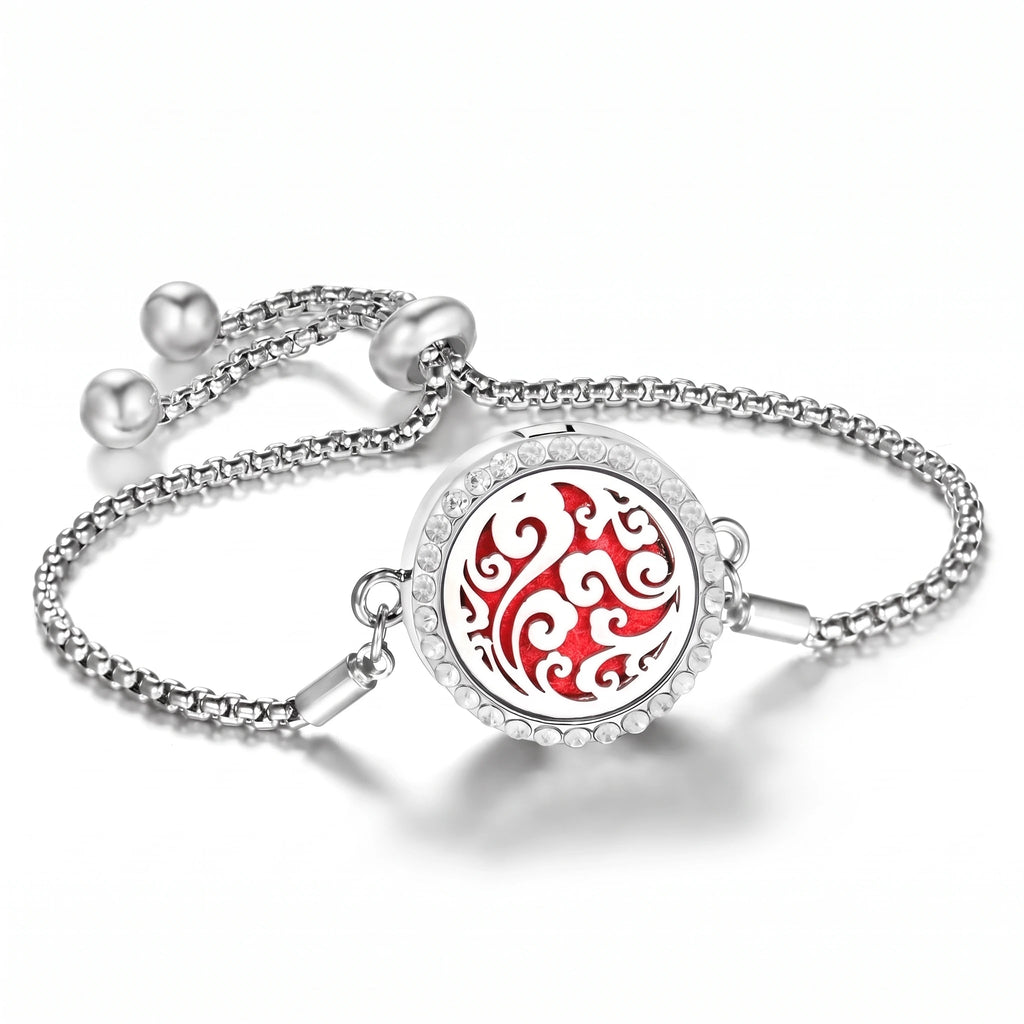 Bracelet Diffuseur d’Huiles Essentielles – Médaillon Ajustable