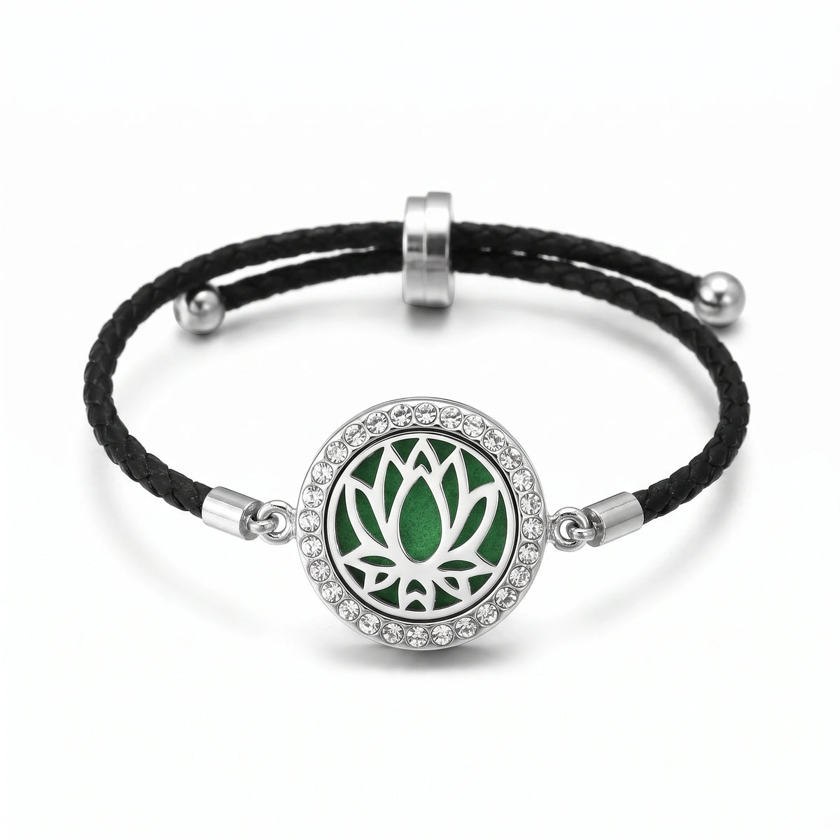 Bracelet diffuseur motif Lotus sur fond blanc