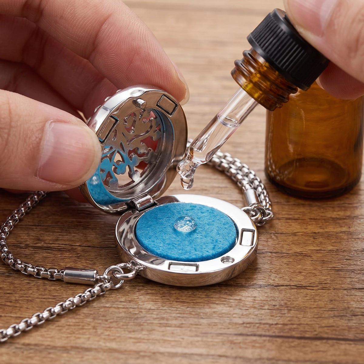 Bracelet Diffuseur d’Huiles Essentielles – Médaillon Ajustable