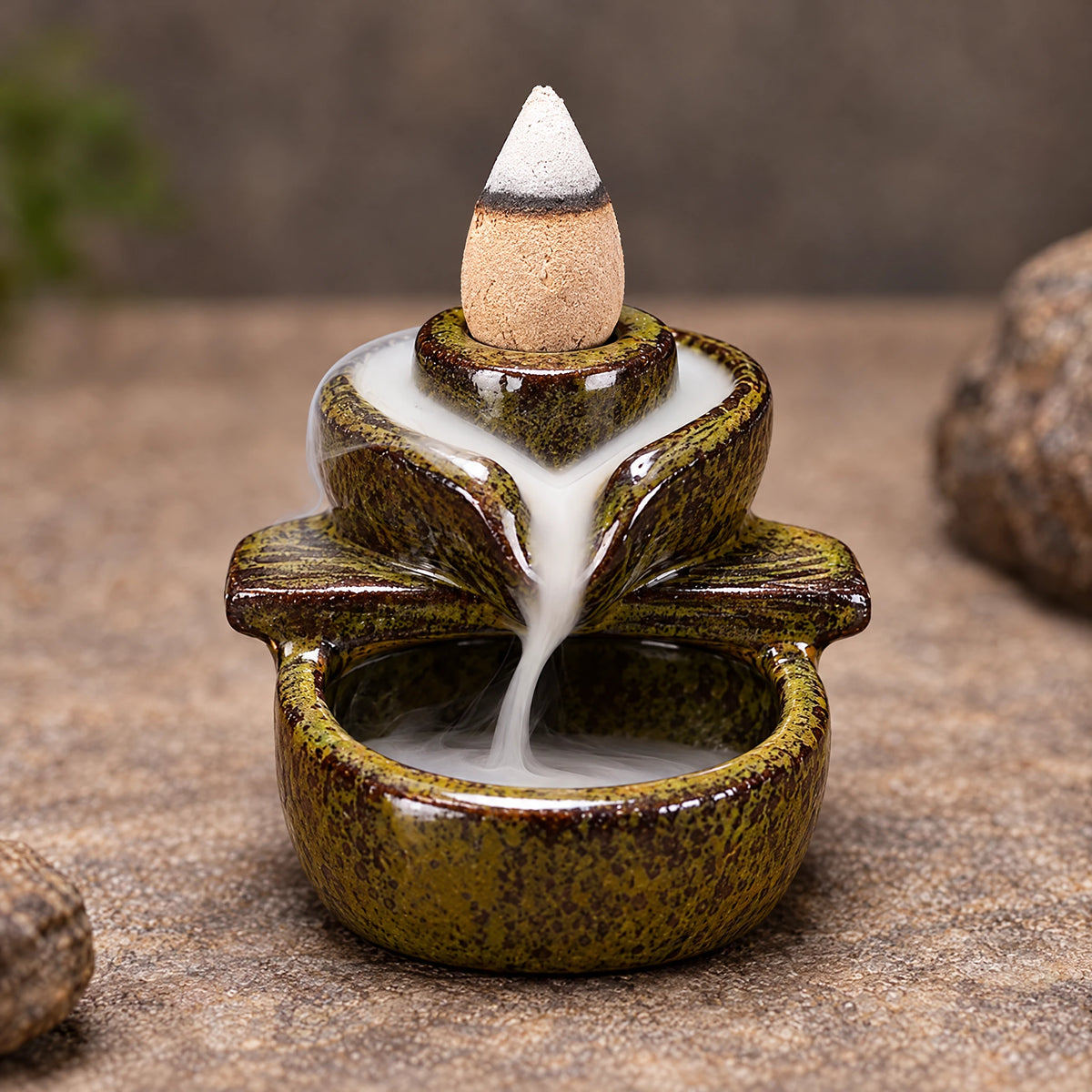 Brûle-encens à reflux miniature en céramique — Modèles A & B | Breez