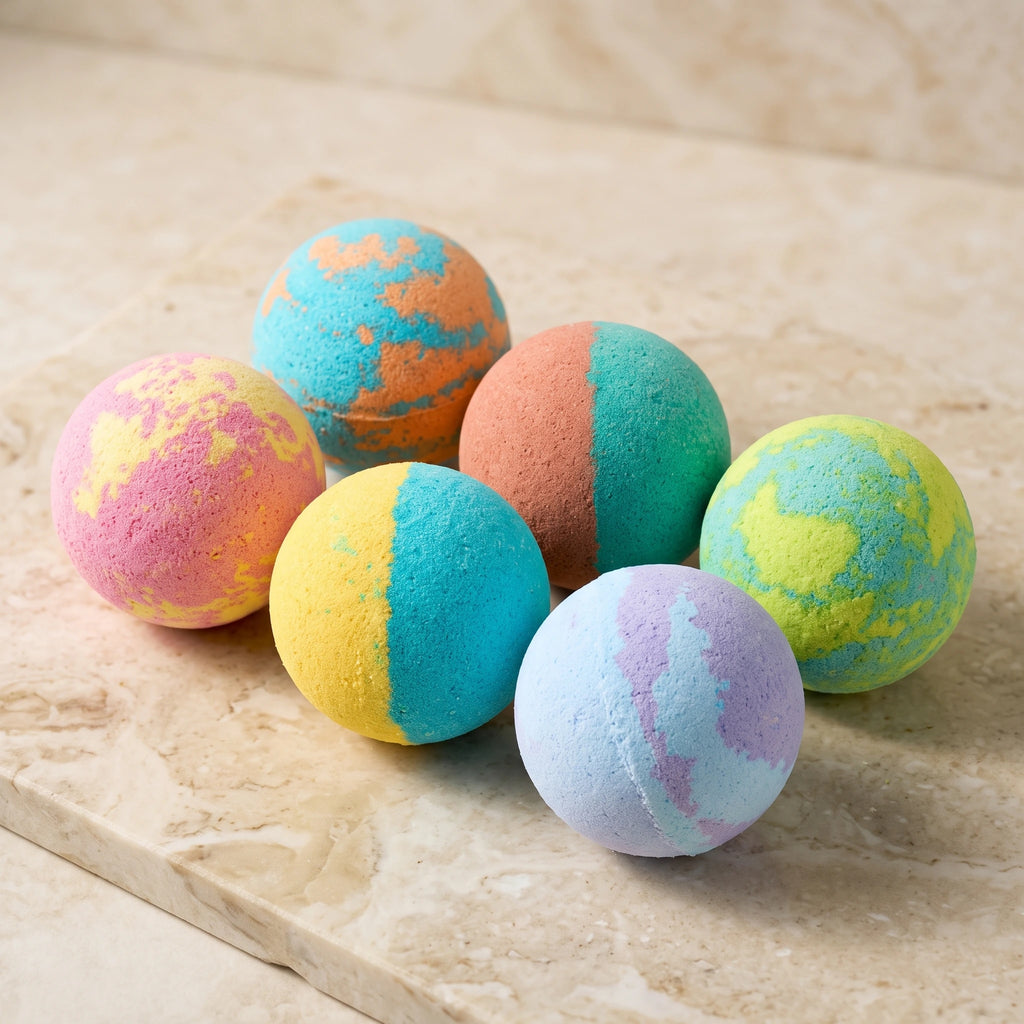 Coffret de 6 Bombes de Bain Colorées