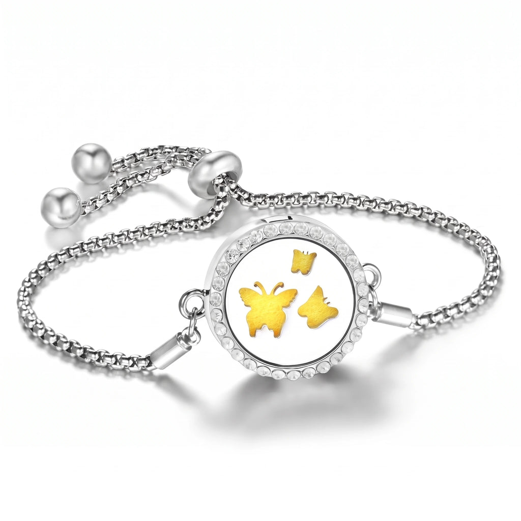 Bracelet Diffuseur d’Huiles Essentielles – Médaillon Ajustable