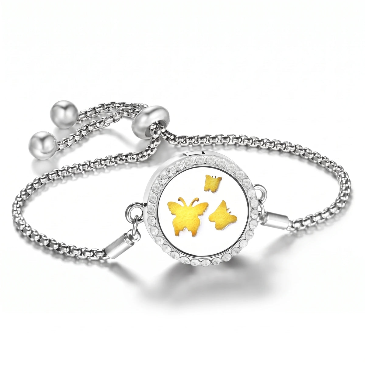 Bracelet Diffuseur d’Huiles Essentielles – Médaillon Ajustable
