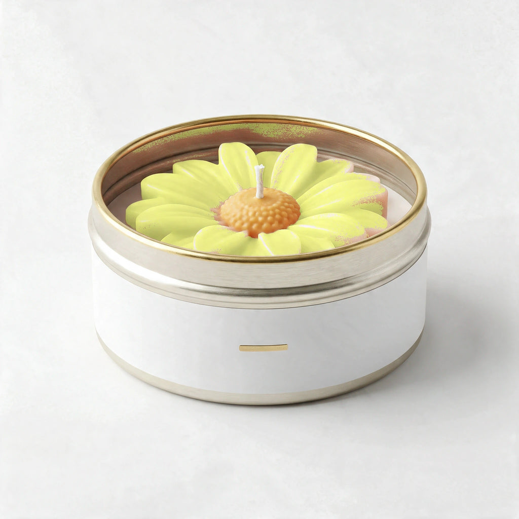 Packshot de la bougie mini marguerite Jaune