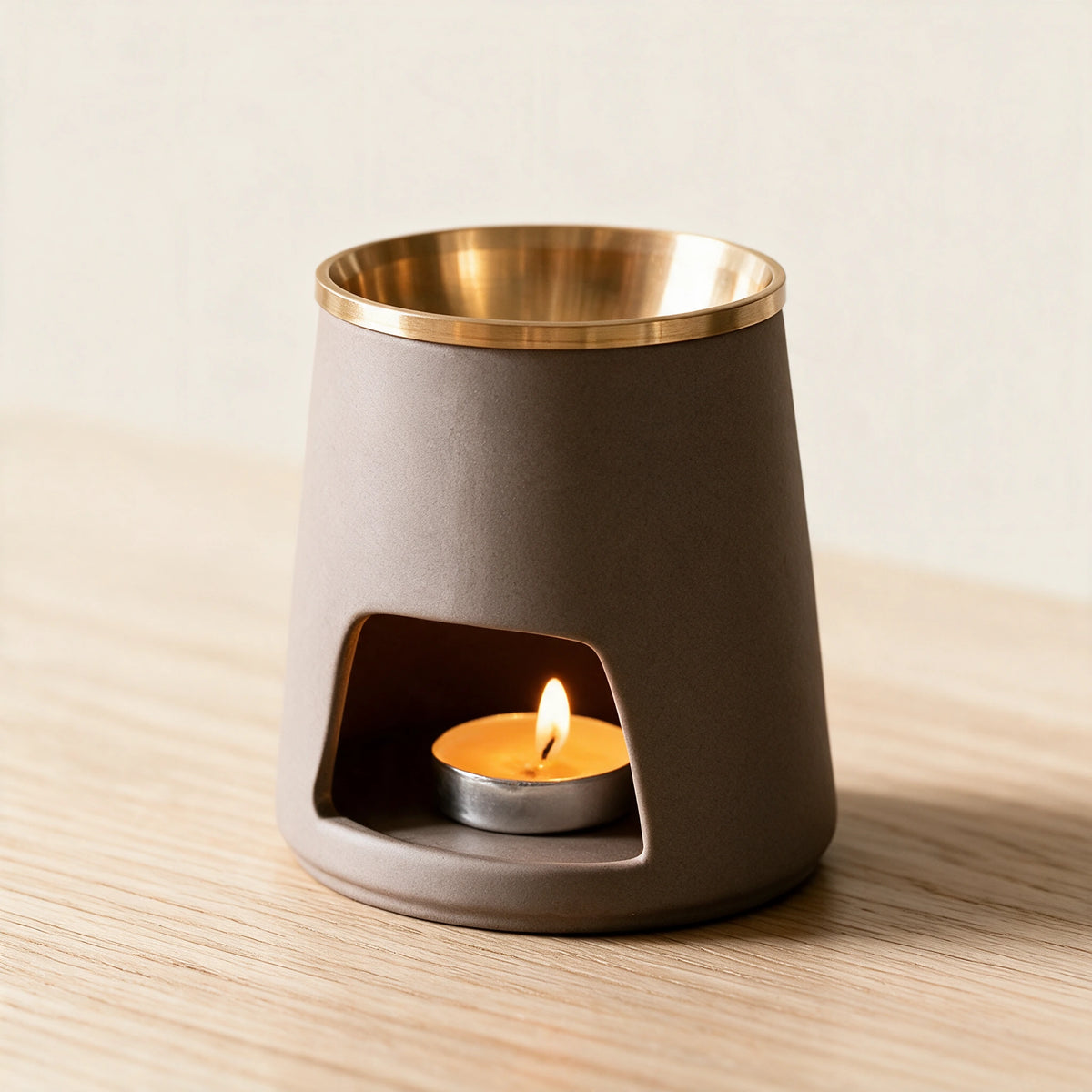 Brûle-parfum Céramique & Cuivre