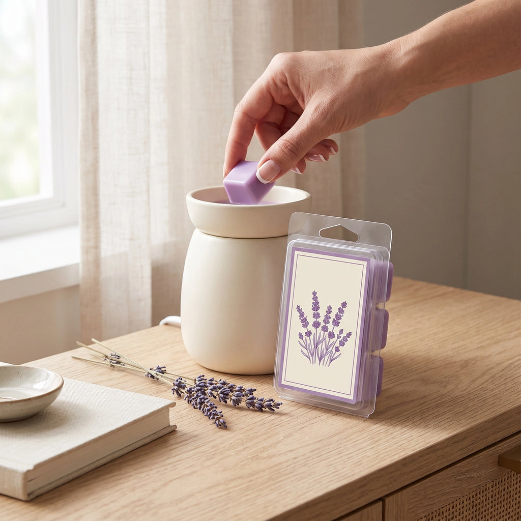 Fondants de cire parfumés utilisés avec un chauffe-cire adapté