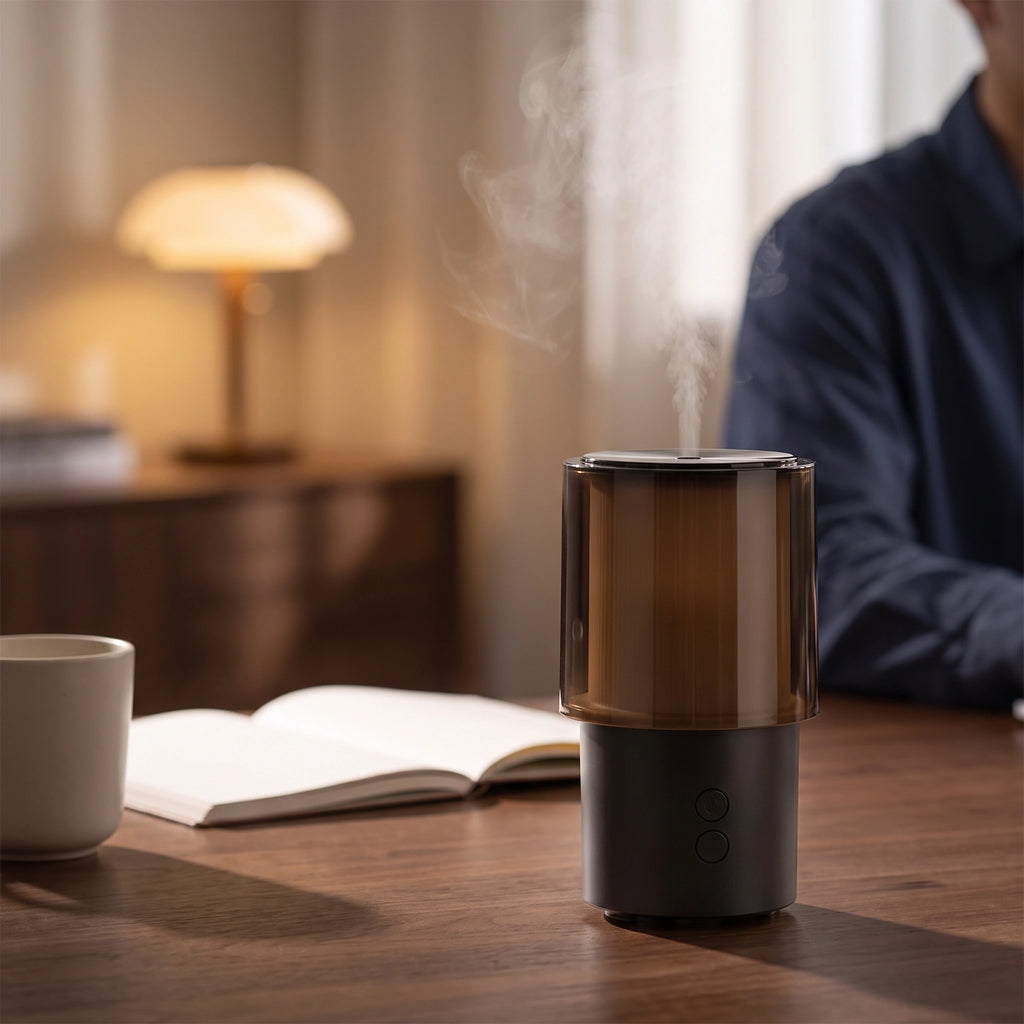 Diffuseur d’Arômes USB 140 ml avec lumière d’ambiance – Blanc & Noir