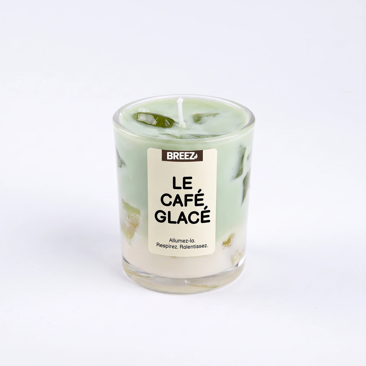 Packshot Bougie gel Latte Nuage Matcha Petit sur fond blanc