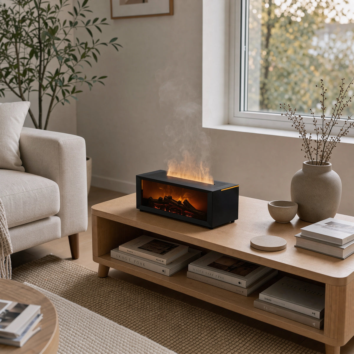 Diffuseur d’ambiance effet flamme noir