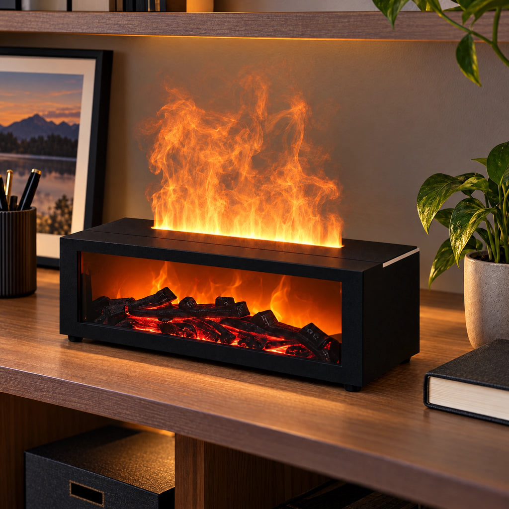 Diffuseur d’ambiance effet flamme noir