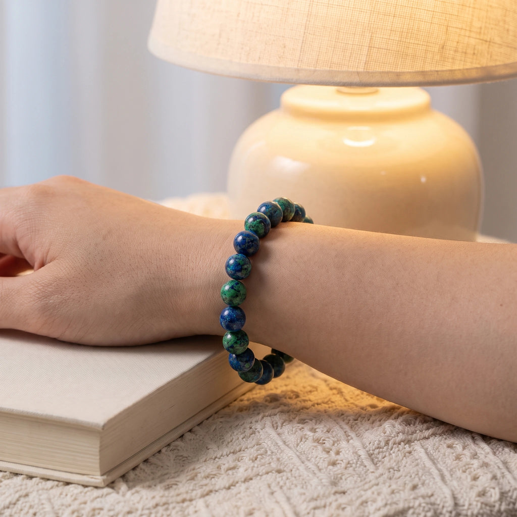 Bracelet élastique en perles naturelles 8 mm – Lapis lazuli | Breez