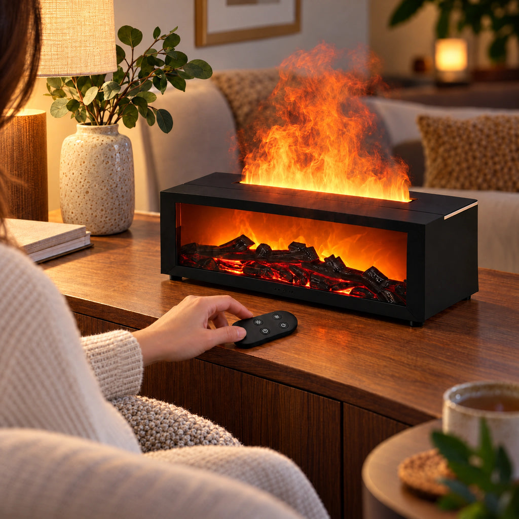 Diffuseur d’ambiance effet flamme noir