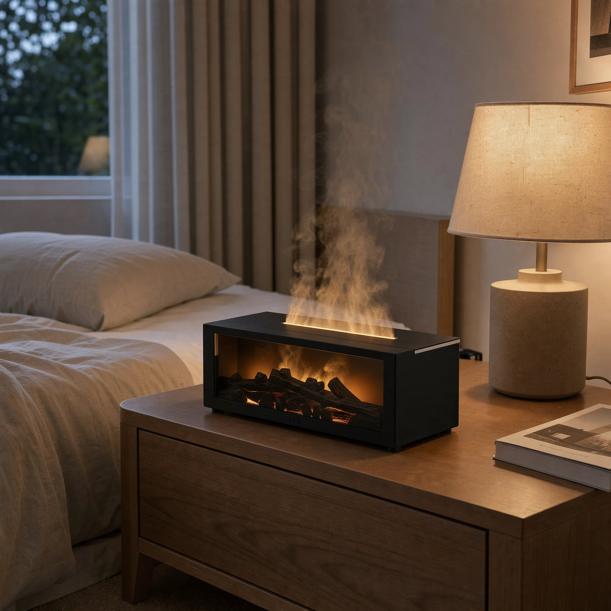 Diffuseur d’ambiance effet flamme noir