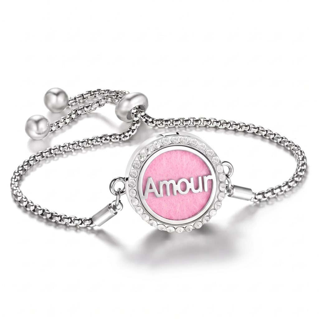 Bracelet Diffuseur d’Huiles Essentielles – Médaillon Ajustable