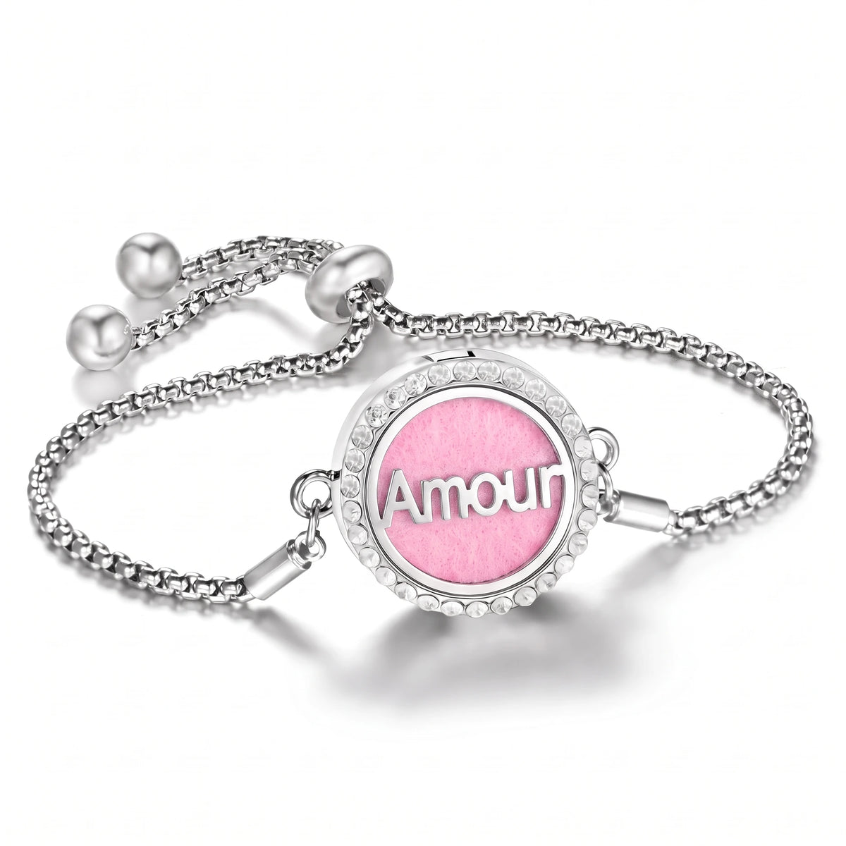 Bracelet Diffuseur d’Huiles Essentielles – Médaillon Ajustable