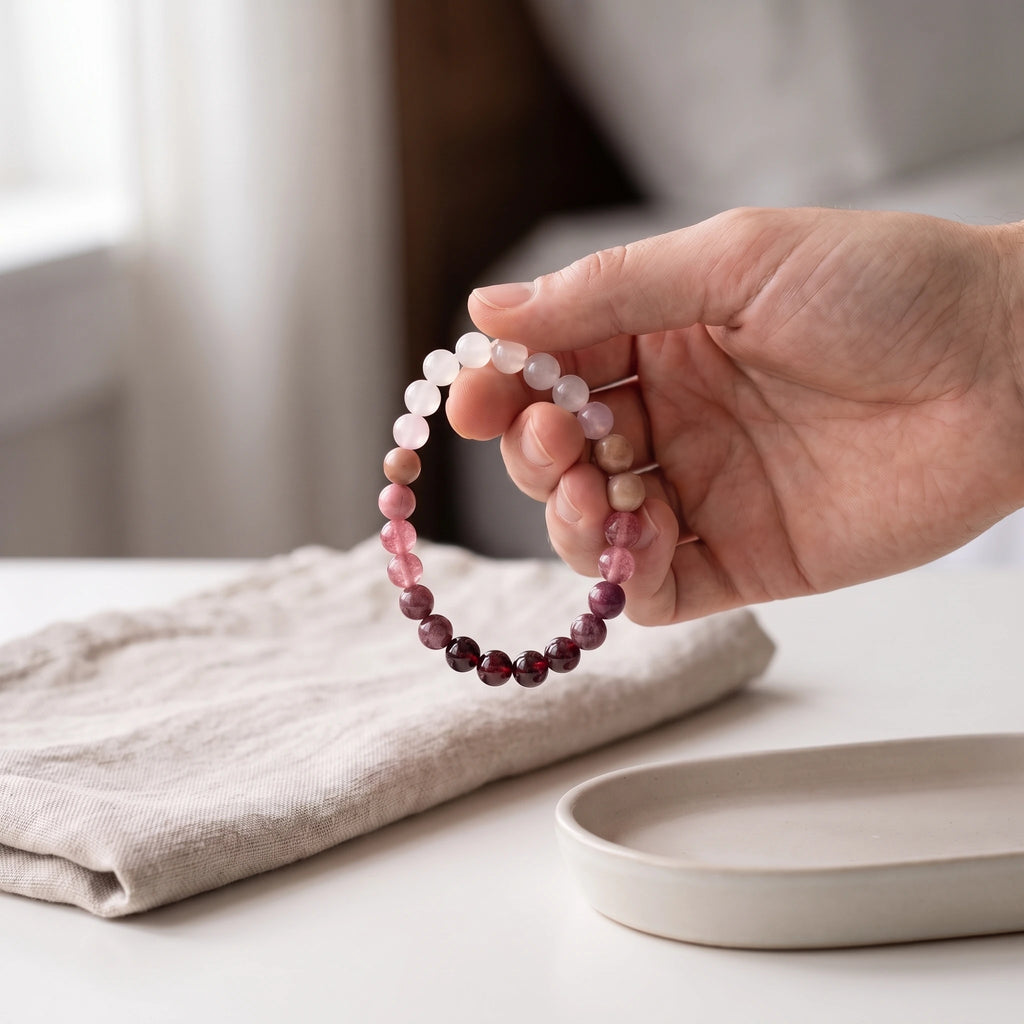 Bracelet élastique en perles naturelles 8 mm – Love Spell | Breez