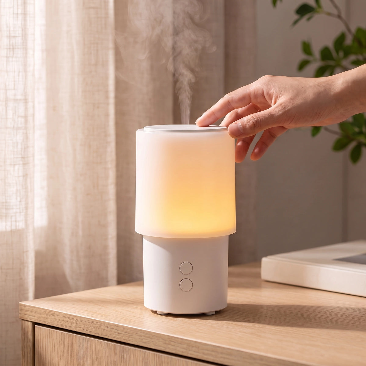 Diffuseur d’Arômes USB 140 ml avec lumière d’ambiance – Blanc & Noir