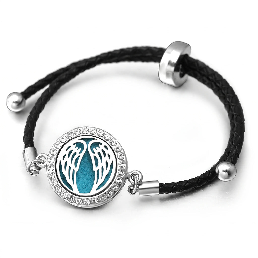 Bracelet diffuseur motif Ailes sur fond blanc