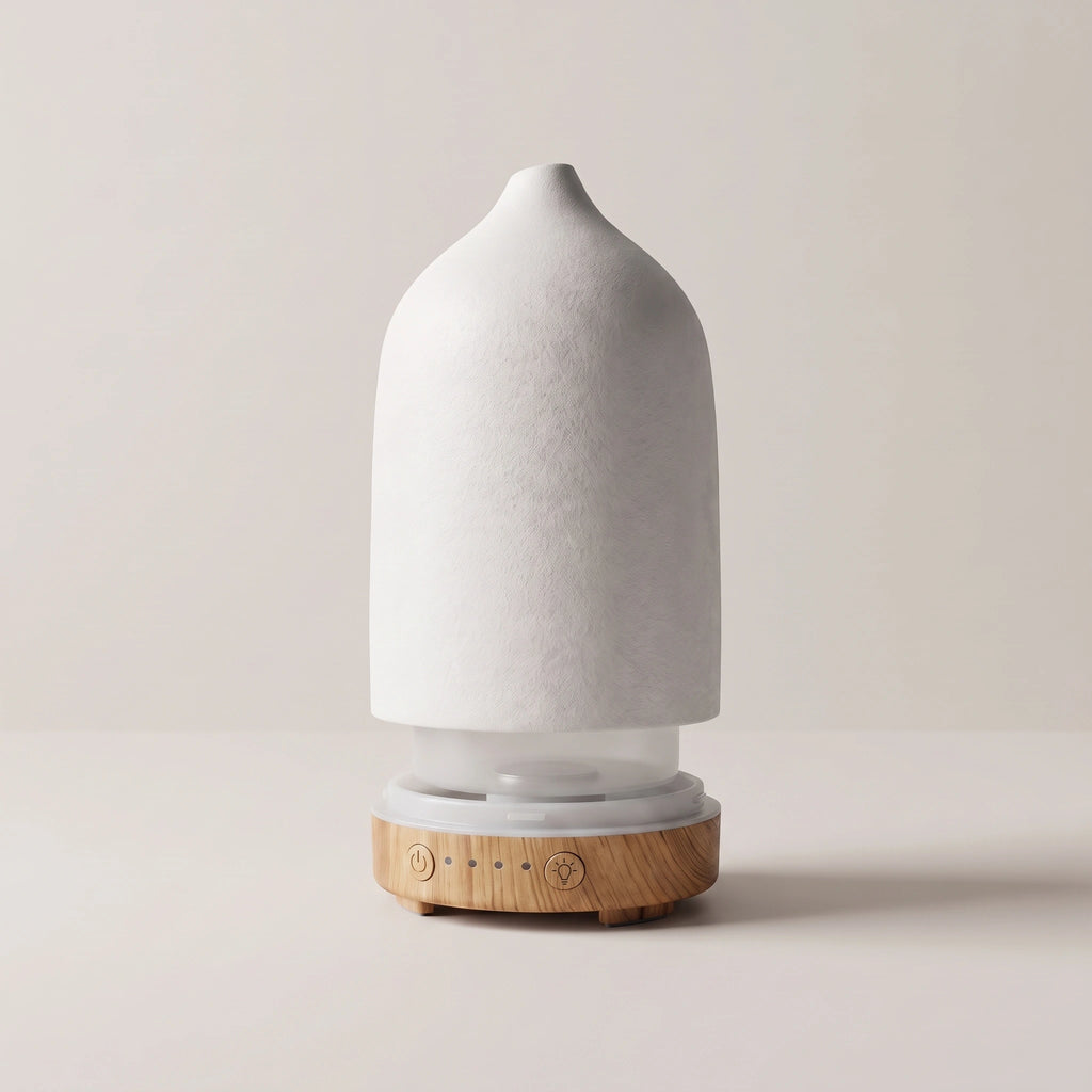 Diffuseur d’arômes ultrasonique en céramique 100 ml – Lumière d’ambiance