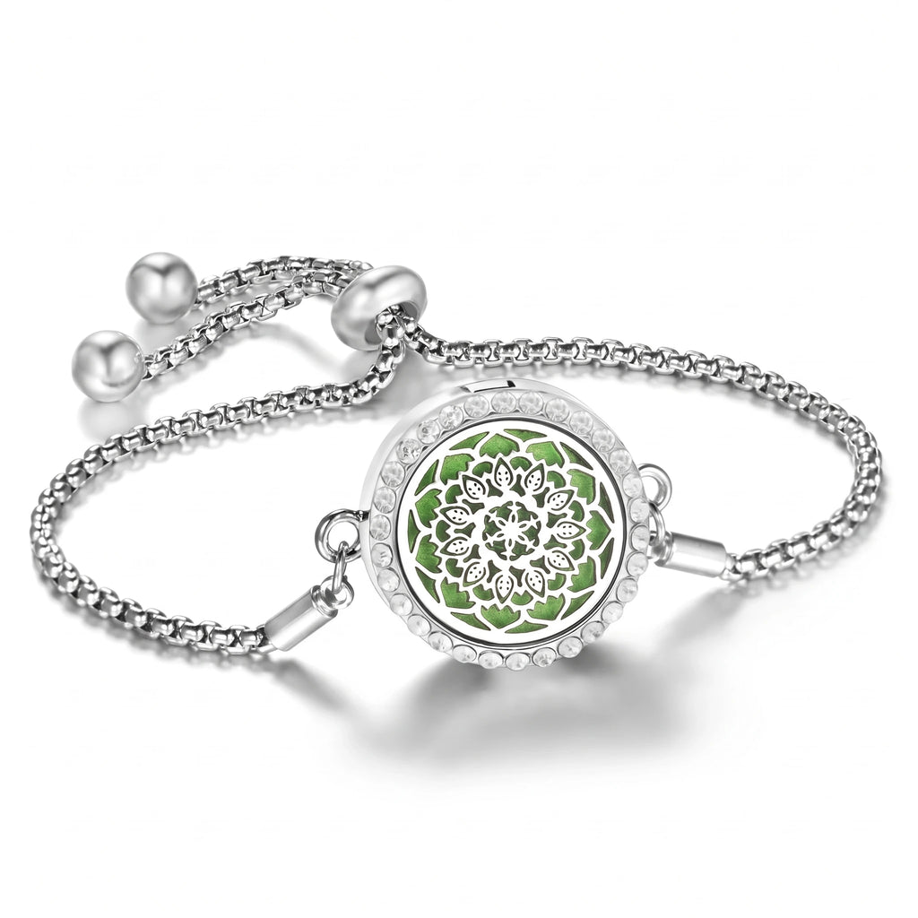 Bracelet Diffuseur d’Huiles Essentielles – Médaillon Ajustable